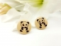 Preview: Panda Knopf Ohrstecker Holz Button